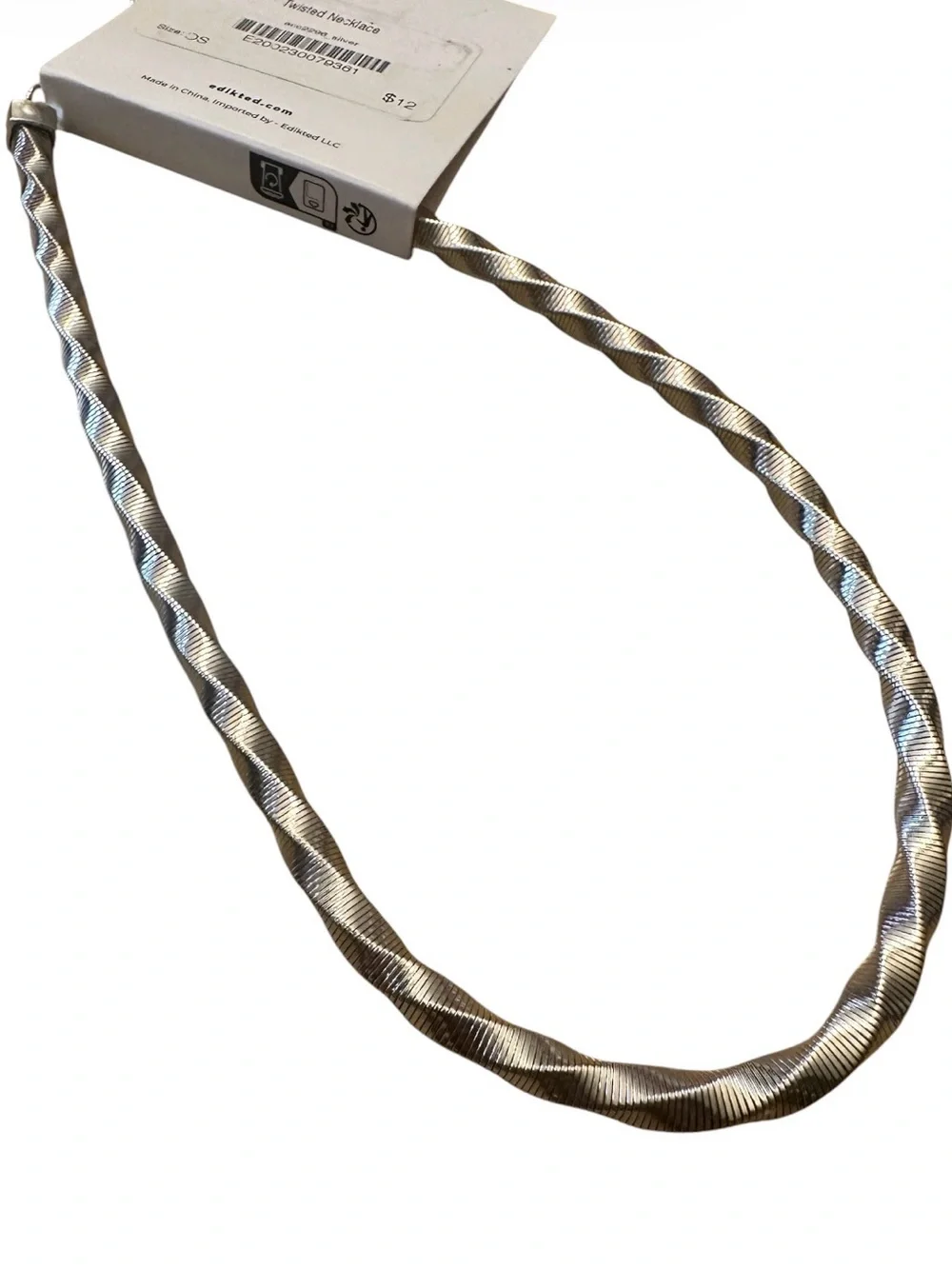 Edikted Silver Twisted Necklace